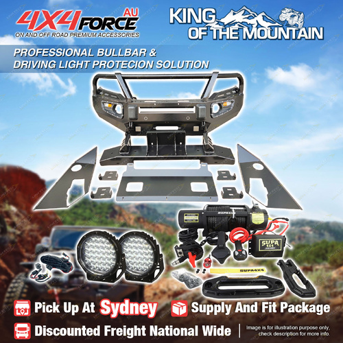 Premium Armor 3 Loop Bullbar Lights Winch for Mitsubishi Triton MR 19-20 SYD