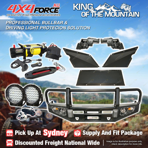 Premium Armor 3 Loop Bullbar Lights Winch for Toyota Landcruiser 105 Series SYD