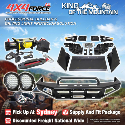 Safari Shield U Loop Bullbar Drive Light Winch for Toyota Landcruiser 100 SYD