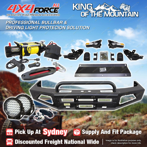 Safari Shield U Loop Bumper Bullbar Lights Winch for Toyota Prado 90 95 SYD