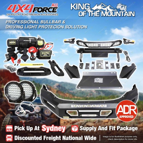4X4FORCE Ultimate Guard No Loop Bullbar Light Winch for Isuzu D-max 21-23 SYD