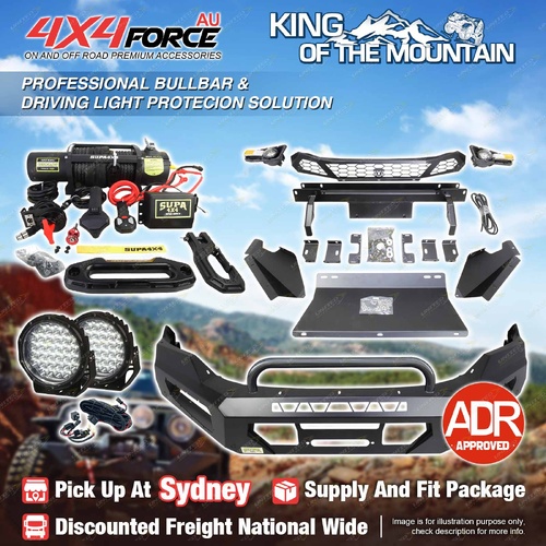 Safari Shield U Loop Bullbar Drive Light Winch for Isuzu D-max 21-23 SYD