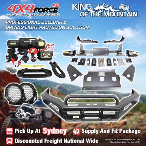 Safari Shield U Loop Bullbar Drive Light Winch for Toyota Hilux Rocoo 19-20 SYD