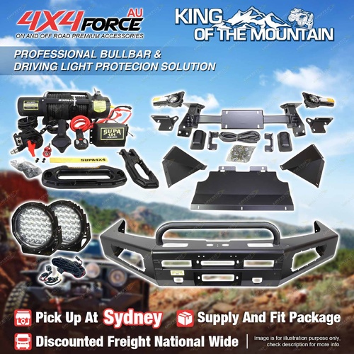 Safari Shield U Loop Bullbar Light Winch for Toyota Landcruiser Prado 150 SYD