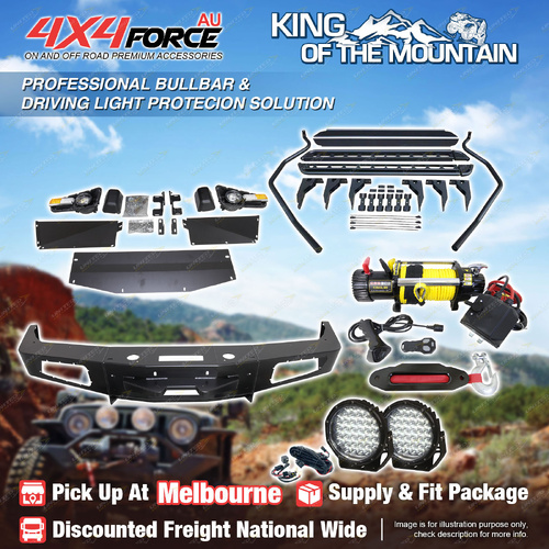Ultimate Guard No Loop Bullbar LED Side Step Winch for Toyota Landcruiser 80 MEL