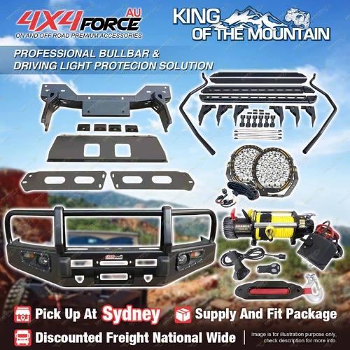 Armor Bullbar 3 LOOP Guard Plate Lights Winch Side Step for Mazda BT50 11-20 SYD