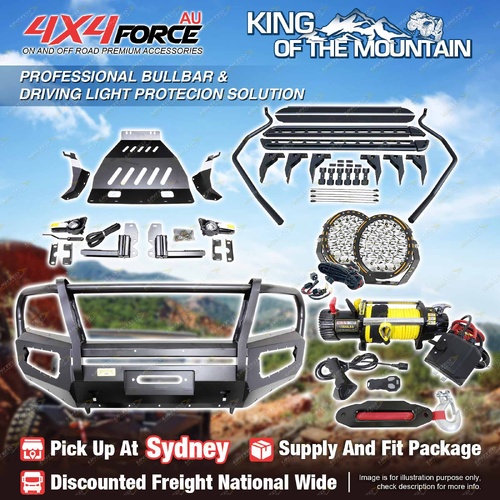 Armor Bullbar LOOP Lights Winch Side Step for Nissan Navara NP300 D23 15-20 SYD
