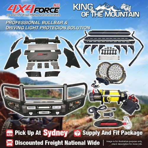 Armor Bullbar LOOP Lights Winch Side Step for Toyota Hilux Revo 15-18 SYD Stock