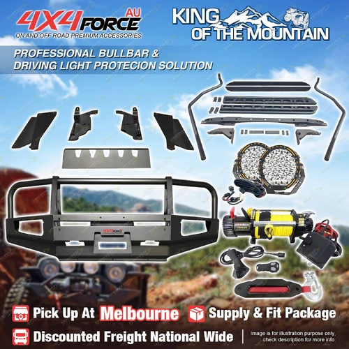 Armor Bullbar 3 LOOP Lights Winch Side Step for Nissan Patrol Y61 MEL Stock