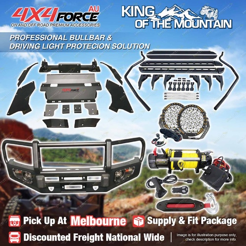 Armor Bullbar LOOP Lights Winch Side Step for Toyota Hilux Revo 15-18 MEL Stock