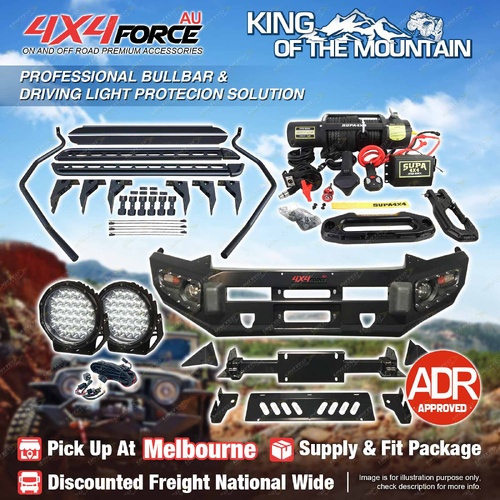 Ultimate Guard No Loop Bullbar Lights Side Steps Winch for Isuzu D-Max 18-20 MEL