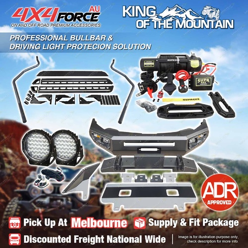 Ultimate Guard Bullbar Light Side Steps Winch for Mitsubishi Triton MQ 15-On MEL