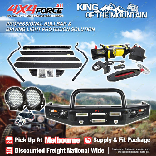 Safari Shield Bullbar Light Side Step Winch for Toyota Landcruiser 79 Single MEL