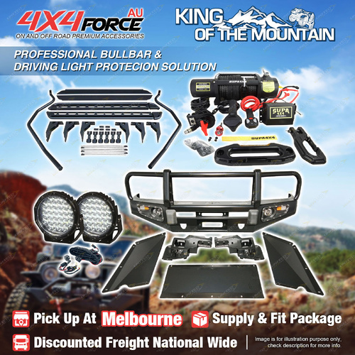 Armor 3 Loop Bullbar Light Side Step Winch for Toyota Landcruiser 100 Series MEL