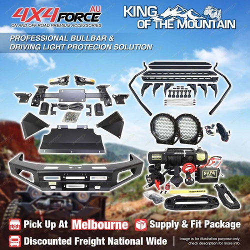Ultimate Guard No Loop Bull Bar Light Side Step Winch for Toyota Prado 150 MEL