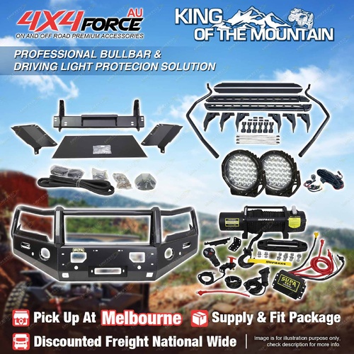 Armor Bullbar 3 Loop Guard Plate Lights Winch Side Step for Mazda BT50 20-24 MEL