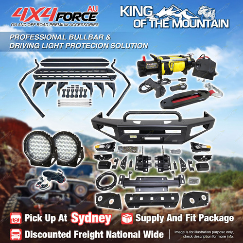 Safari Shield Bullbar Light Side Step Winch for Nissan Navara D40 Thai 08-15 SYD