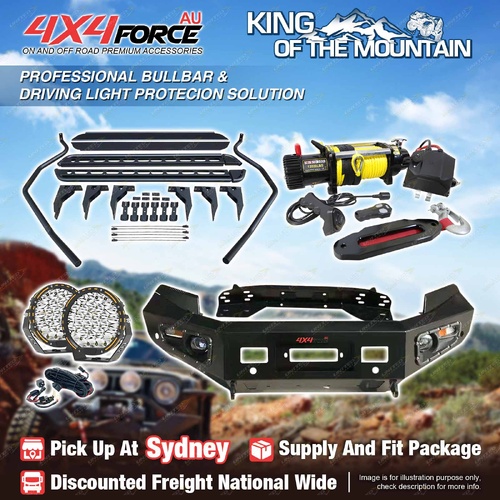 Ultimate Guard No Loop Bullbar Lights Side Steps Winch for Ford Ranger T6 T7 SYD