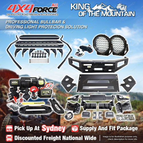 Ultimate Guard Bullbar Lights Side Steps Winch for Nissan Navara D40 11-On SYD