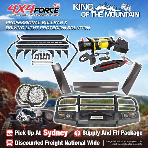 Premium Armor 3 Loop Bullbar Light Side Step Winch for Toyota Landcruiser 80 SYD
