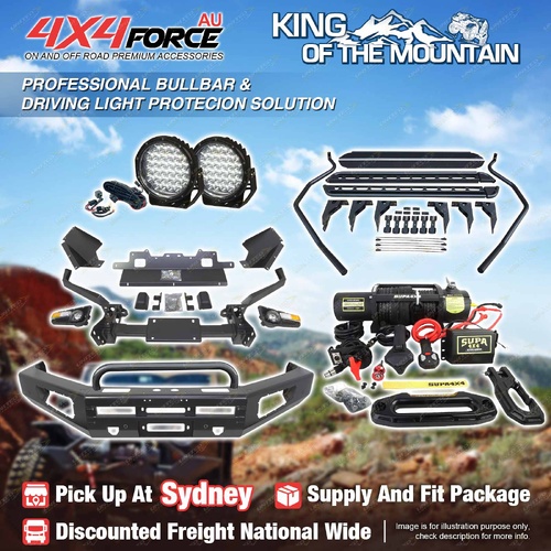 Safari Shield Bullbar Light Side Step Winch for Toyota Landcruiser 200 16-21 SYD