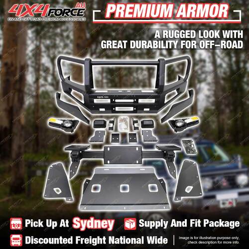 Premium Armor Bullbar Skid Plate 3 LOOP for Toyota Hilux Rocco 19-20 SYD Stock
