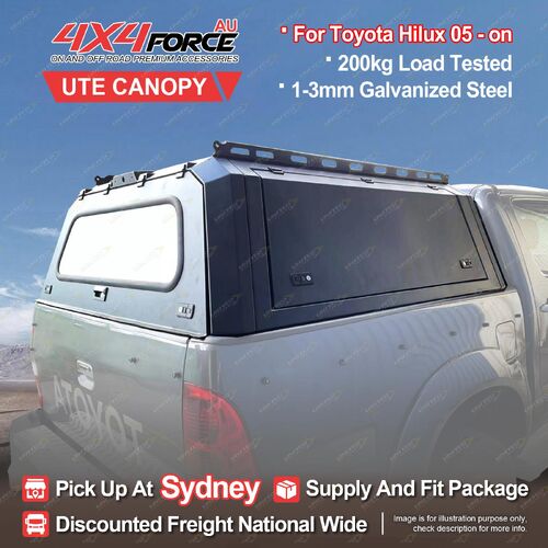 4X4FORCE Ute HD Steel Tub Canopy 200KG Load for Toyota Hilux Dual Cab 05-on SYD