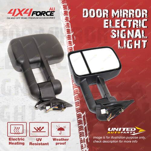 2 x Door Mirror Black Electric Signal Light On Cover for Ford Ranger 2009-2011