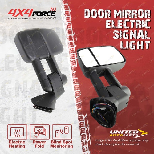 2x Door Mirrors with Electric Signal Light Power Fold for Toyota Landcruiser 300