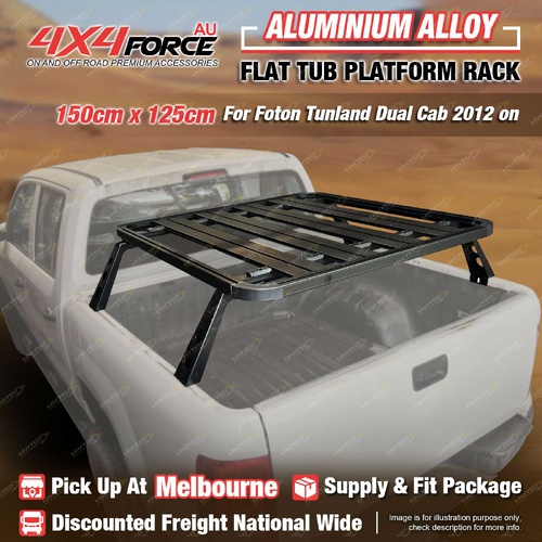 4X4FORCE 150x125cm Heavy Duty Flat Tub Platform Rack for Foton Tunland MEL