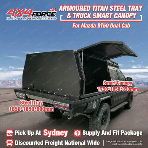 Steel Tray 1850*1850*900 Canopy 1750*1850*850 for Mazda BT-50 Dual Cab SYD