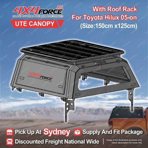 Ute Tub Canopy 150*125 Aluminium Roof Rack Flat Platform for Toyota Hilux SYD