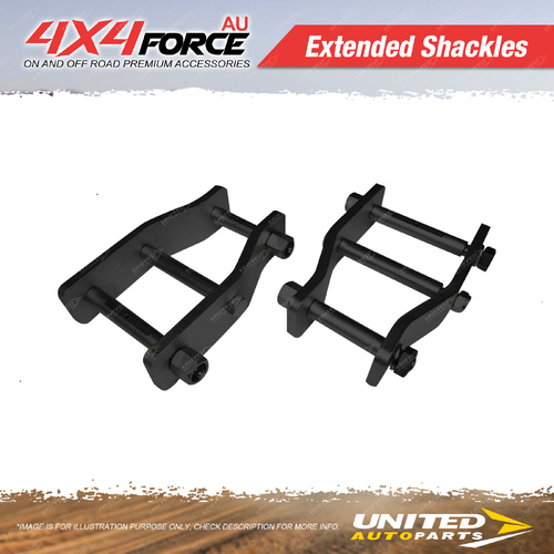 Pair Rear 4X4FORCE 2" 50mm Lift Kit Extended Shackles for Mitsubishi Triton MV
