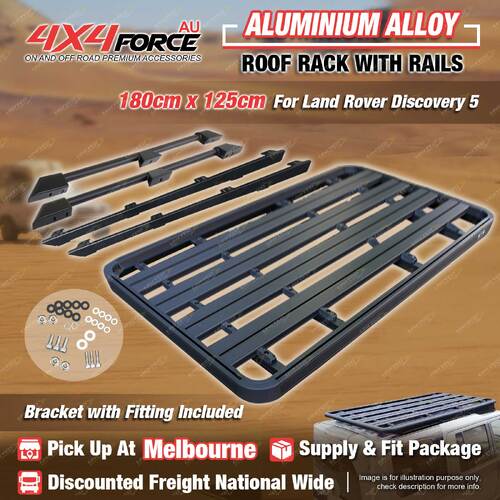 180x125cm Roof Rack Flat Platform & Rail Bracket for Land Rover Discovery 5 MEL