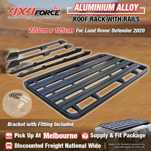 220x125cm Roof Rack Platform & Rails & Bracket for Land Rover Defender 2020 MEL