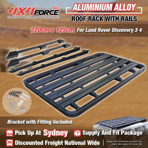 220x125cm Roof Rack Platform & Rails & Bracket for Land Rover Discovery 3 4 SYD
