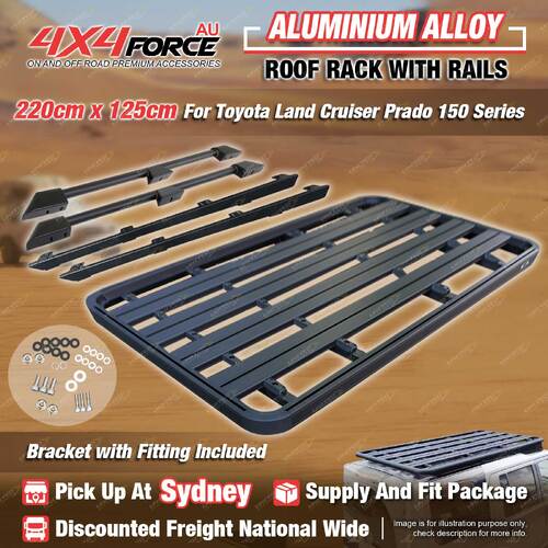220x125cm Roof Rack Platform & Rail Bracket for Toyota Landcruiser Prado 150 SYD