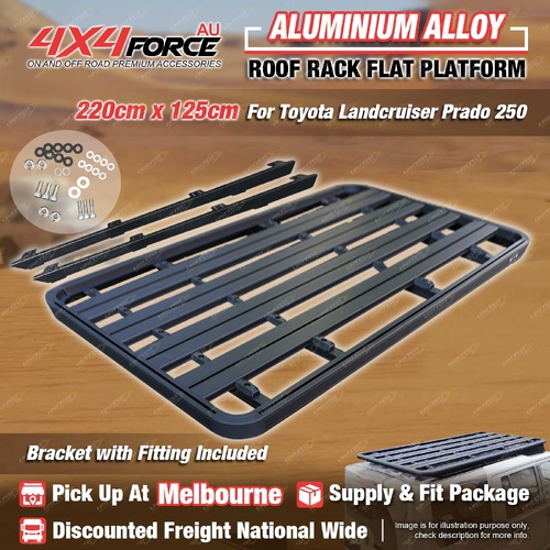 220 x 125cm Roof Rack Flat Platform with Bracket for Toyota Prado 250 MEL