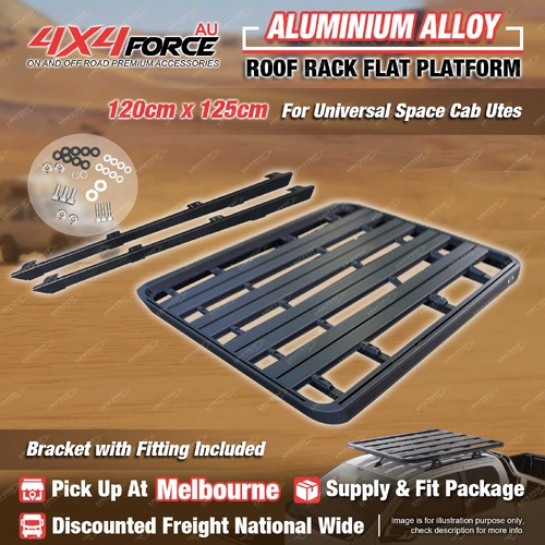 Aluminium 120x125 Roof Rack Flat Platform & Bracket for Universal Space Cab MEL