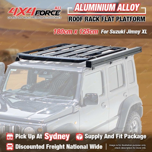 180x125cm Al-Alloy Roof Rack Platform + Gutter Brackets for Suzuki Jimny XL SYD