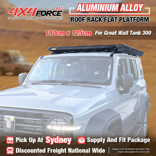 180x125cm Roof Rack Flat Platform & Rail Bracket for Great Wall Tank 300 SYD