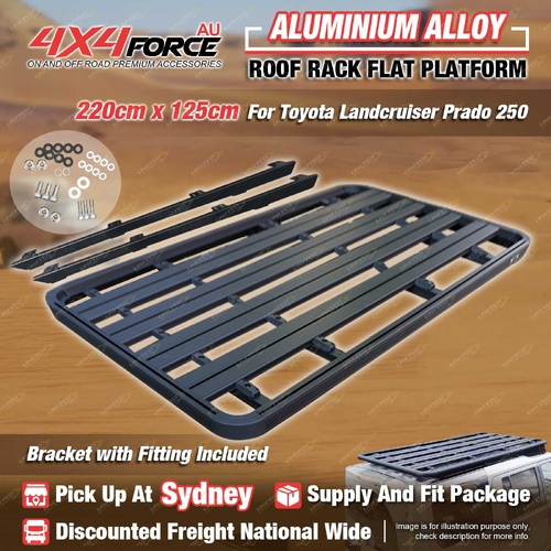 220 x 125cm Roof Rack Flat Platform with Bracket for Toyota Prado 250 SYD
