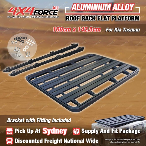 Aluminium 160x142.5cm Roof Rack Flat Platform with Bracket for Kia Tasman SYD