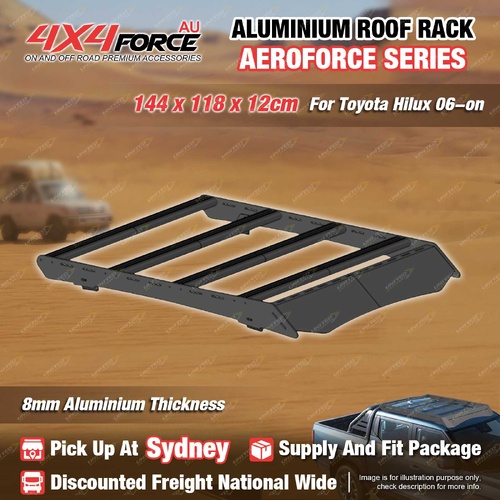 144x118x12 AeroForce Al-Alloy Roof Rack Flat Platform for Toyota Hilux 06-on SYD