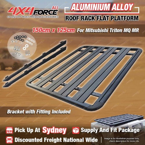 150x125cm Al-Alloy HD Roof Rack Flat Platform for Mitsubishi Triton MQ MR SYD