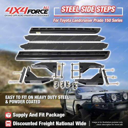 4X4FORCE Steel Side Steps Rock Sliders for Toyota Land Cruiser Prado 150 Series