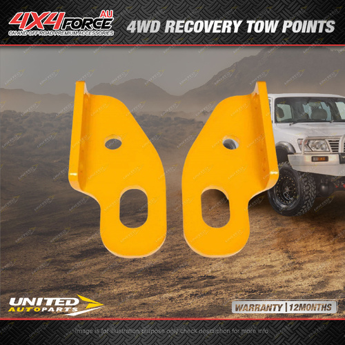 2x 4X4FORCE Recovery Heavy Duty Tow Points for Toyota Landcruiser 80 105