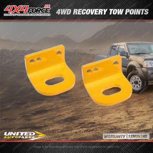 2x 4X4FORCE Recovery Heavy Duty Tow Points for Nissan Navara D22 97-15