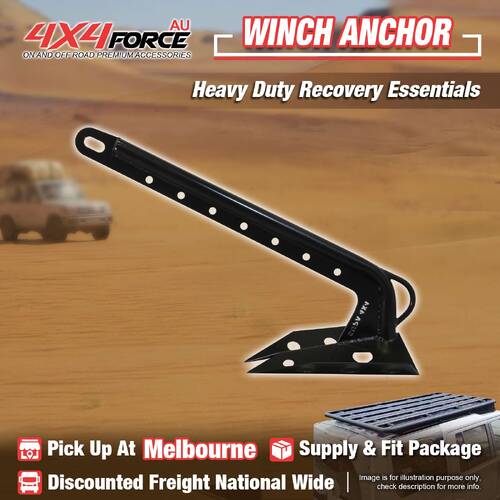 4X4FORCE Winch Anchor - Heavy Duty Recovery Essentials Universal 4WD Offroad MEL