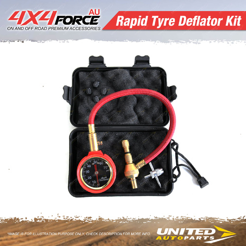 Rapid Tyre Air Deflator Pressure Gauge Valve 70 psi Auto Mechanic Tool 4WD Car